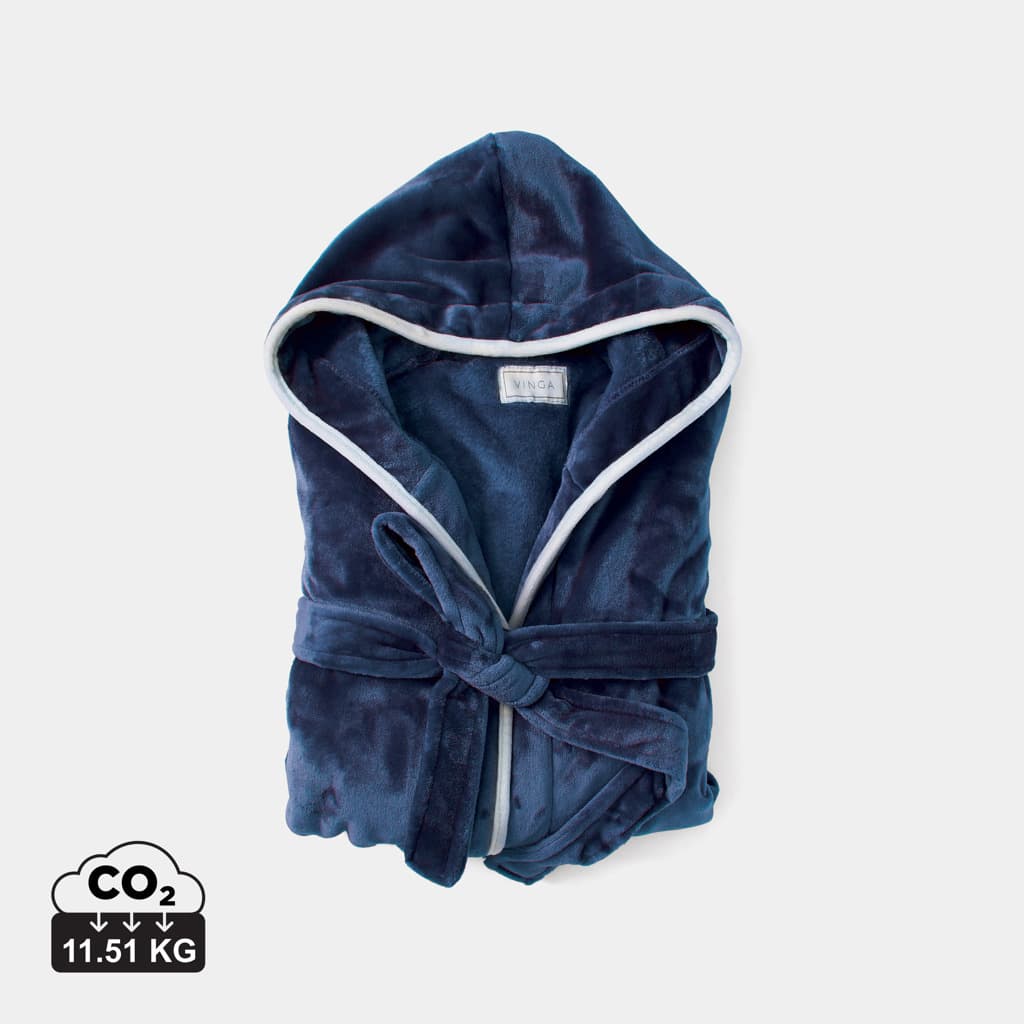 VINGA Louis luxury plush GRS RPET robe size S-M — Home & Living promotional product