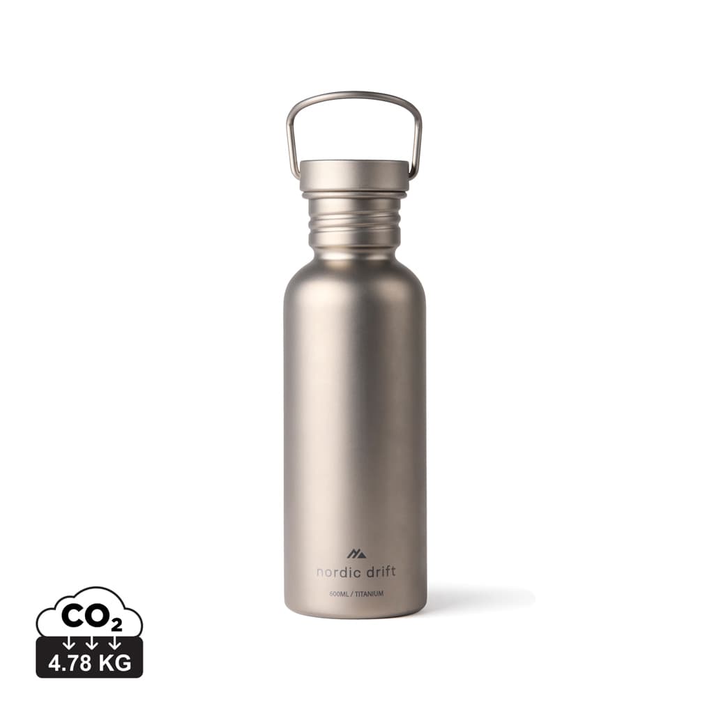 Nordic Drift Trail Ultra Light Titanium 600ml Water Bottle — Drinkware promotional product