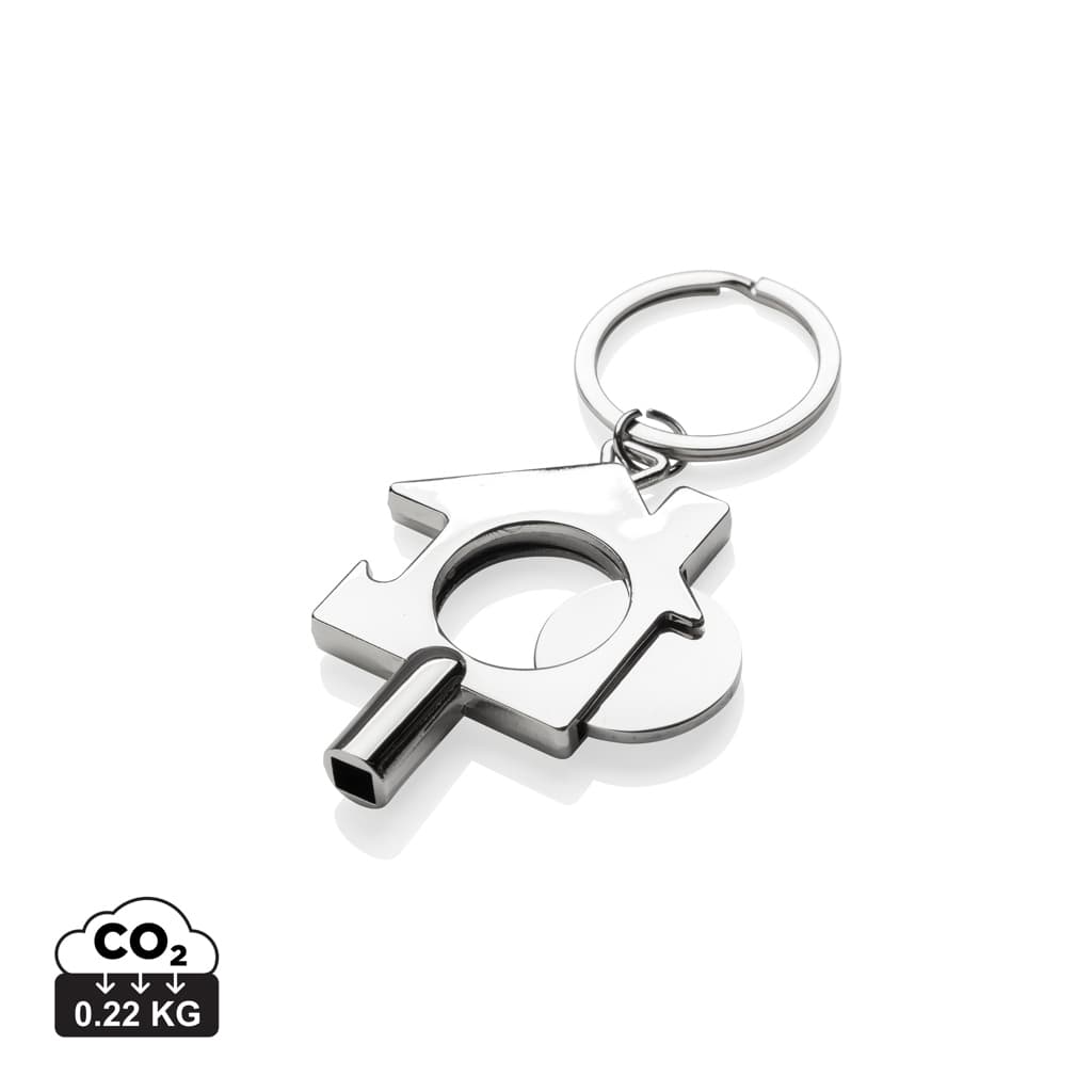 RCS recycled zinc alloy 3 in 1 keychain — Lanyards & Keychains promotional product