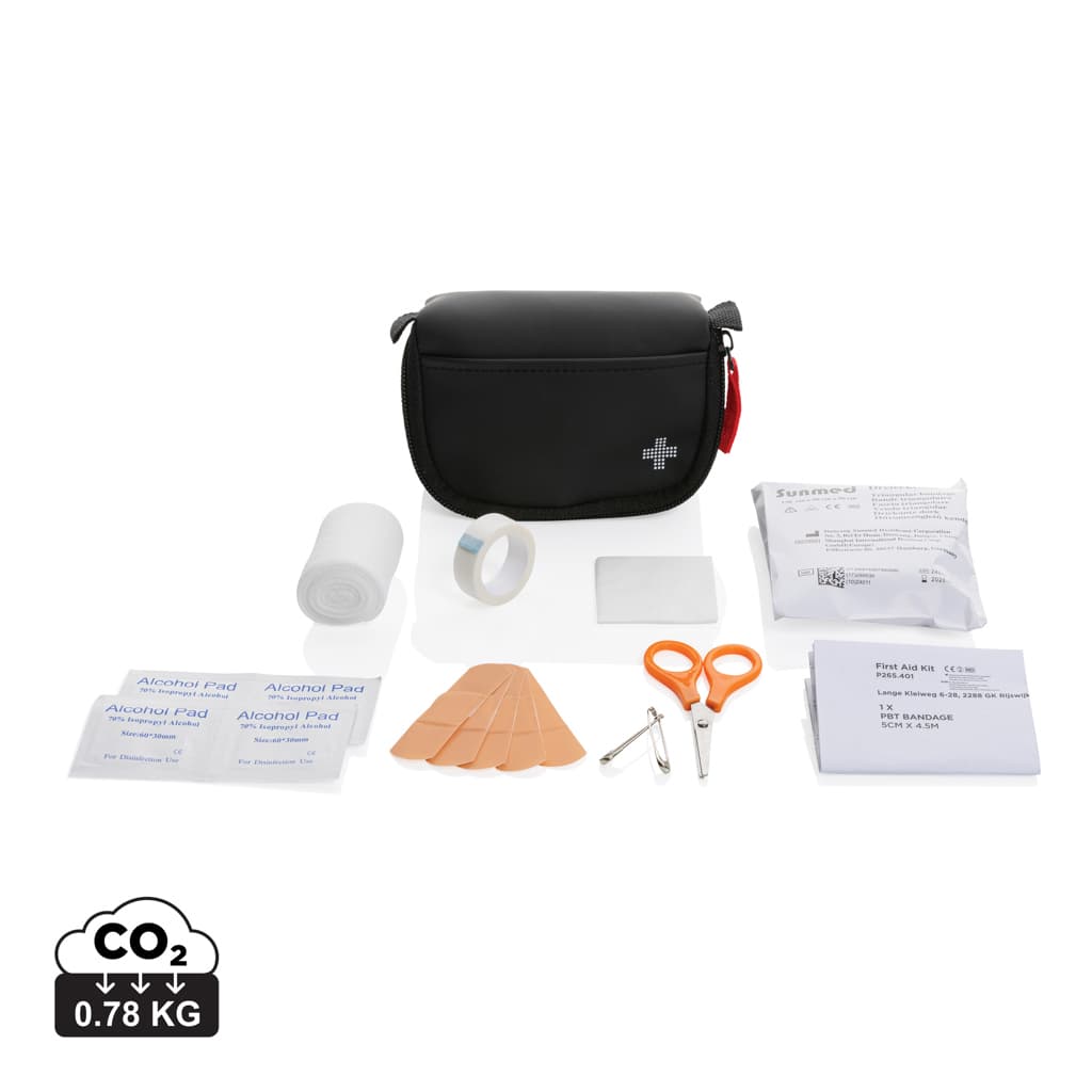 Kit pronto soccorso formato buca delle lettere in custodia PU nubuck riciclato RCS — Auto e sicurezza