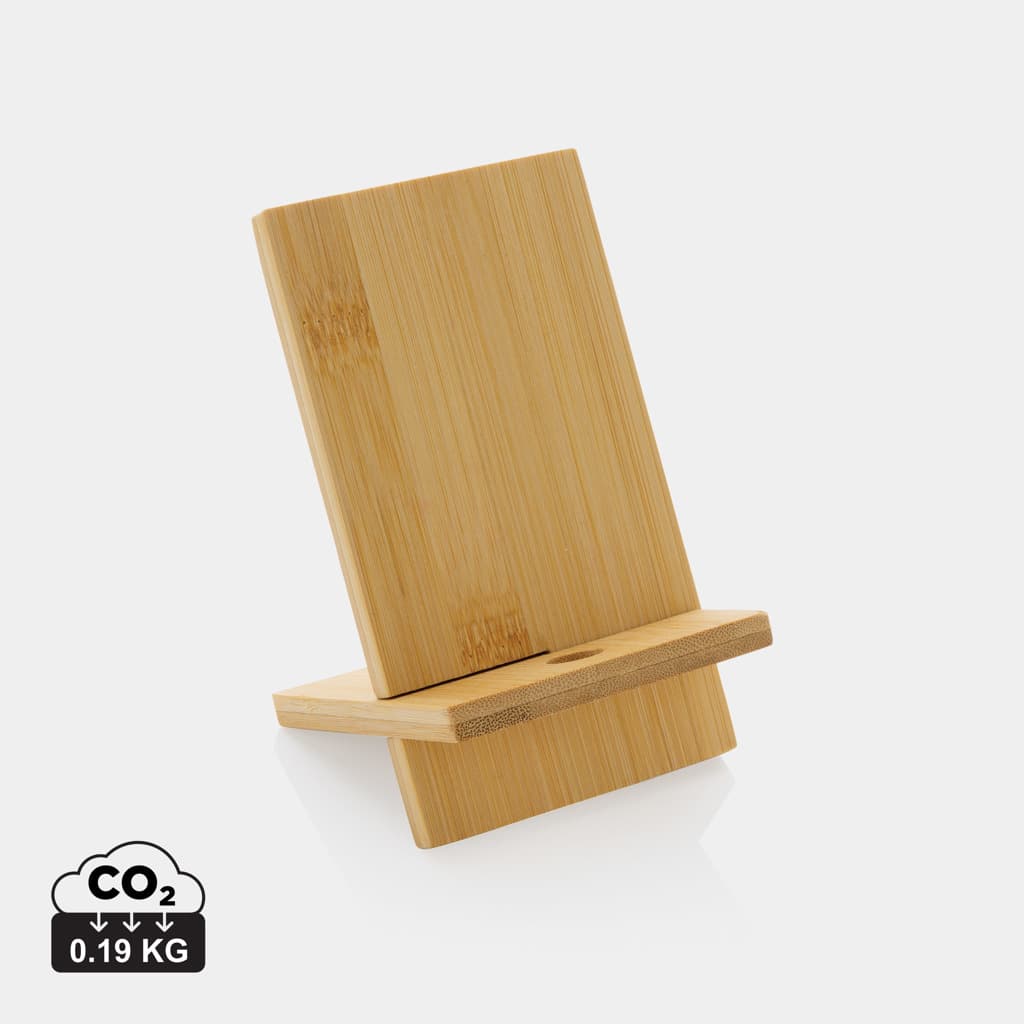 Bamboo phone stand in kraft box — Phone & Tablet accessories promotional product