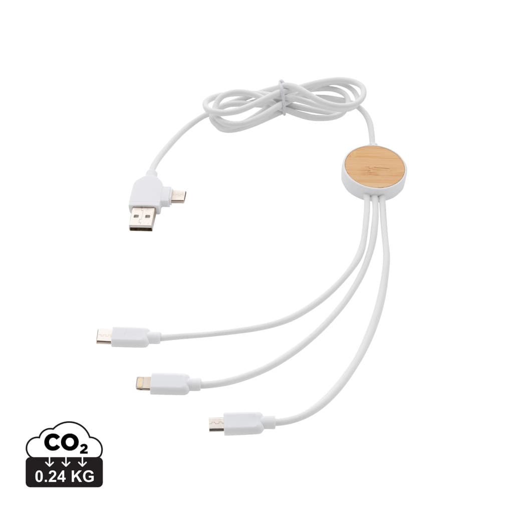 Cavo 6-in-1 Ontario in plastica riciclata RCS — Accessori telefono e tablet