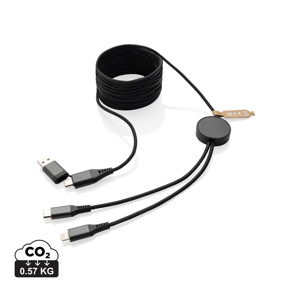 Cavo 4-in-1 3 metri Terra in PET riciclato RCS — Accessori telefono e tablet