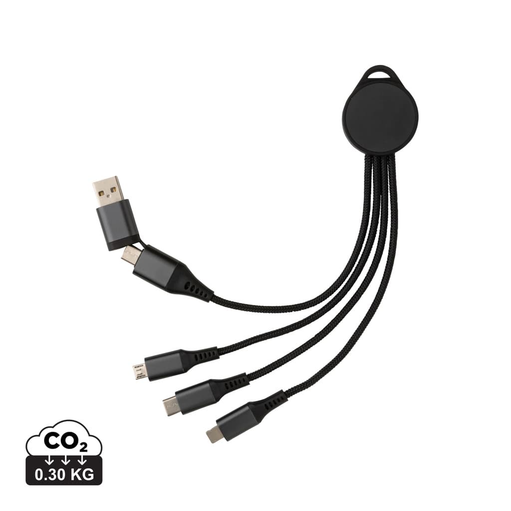 Cavo di ricarica 6-in-1 Terra in alluminio riciclato RCS — Accessori telefono e tablet