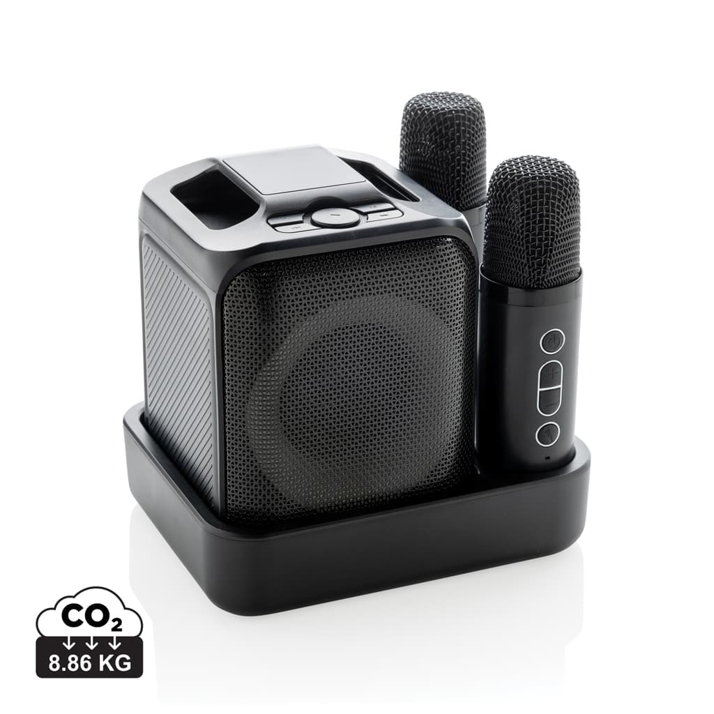 Set karaoke Singvibe con doble micro de plástico reciclado RCS — Audio