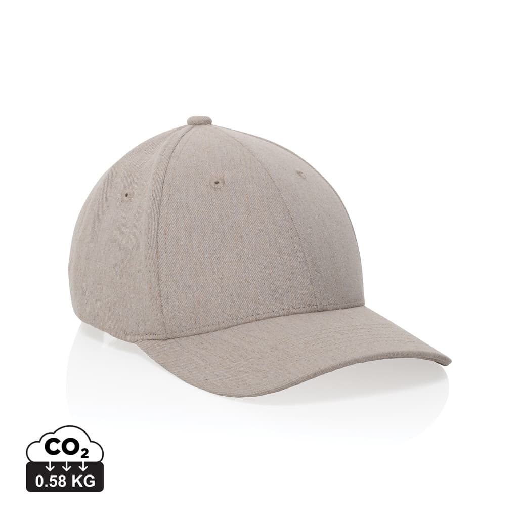 Cappellino 6 pannelli Milo AWARE™ riciclato heather 200 g — Cappelli