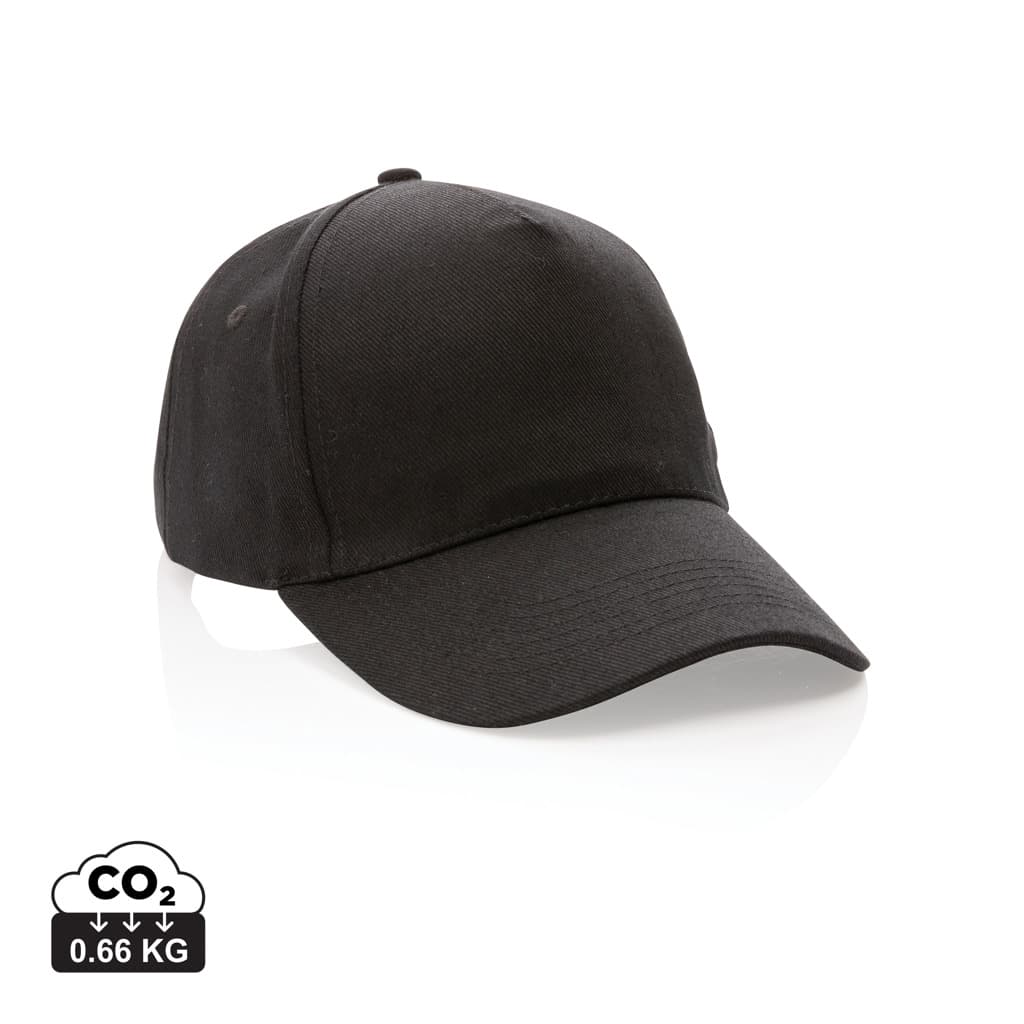 Cappellino Impact 5 pannelli 280 g in cotone riciclato con tracciante AWARE™ — Cappelli