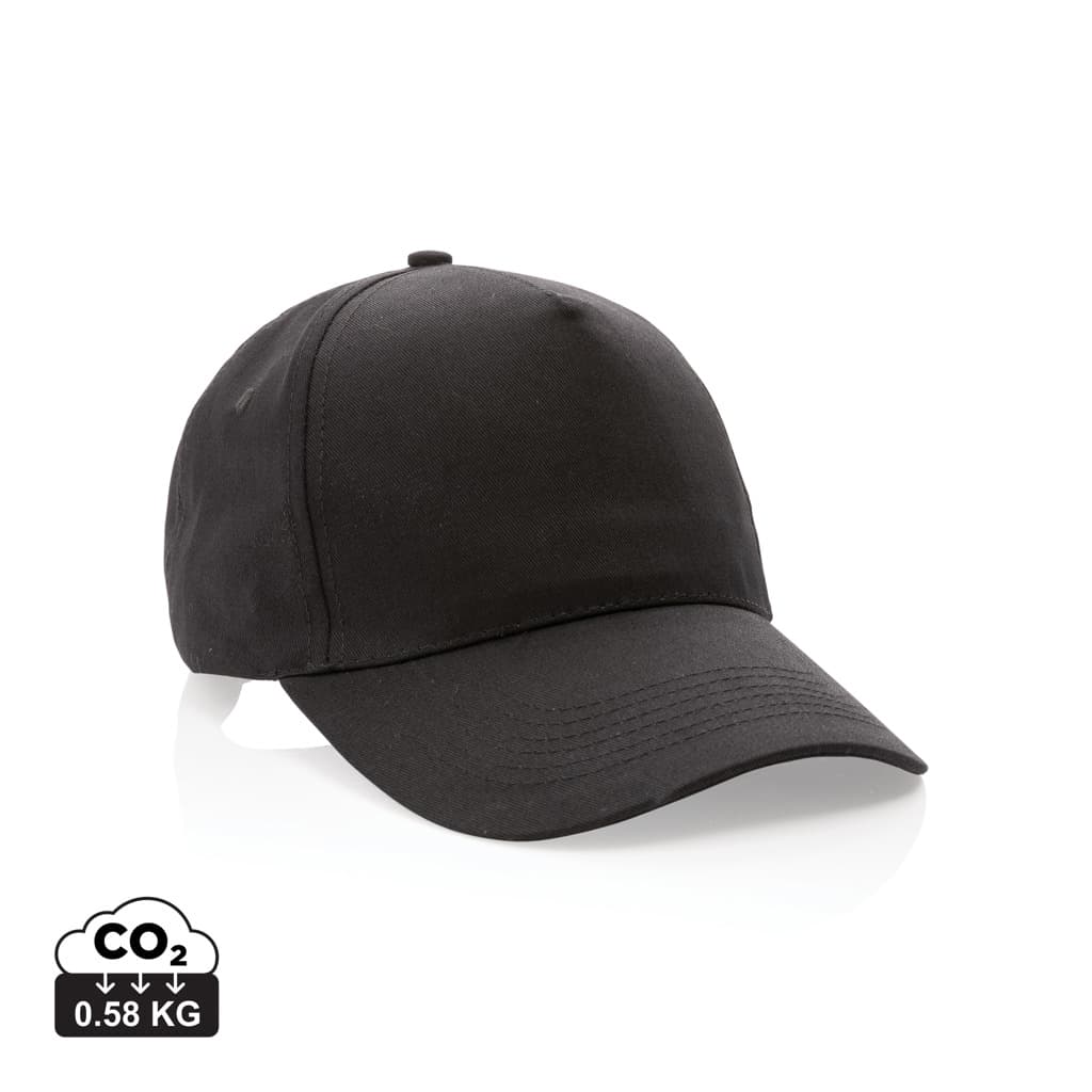 Cappellino Impact 5 pannelli 190 g in cotone riciclato con tracciante AWARE™ — Cappelli