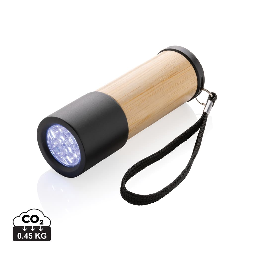 Bamboo and RCS certfied recycled plastic torch — Tools & Torches promotional product