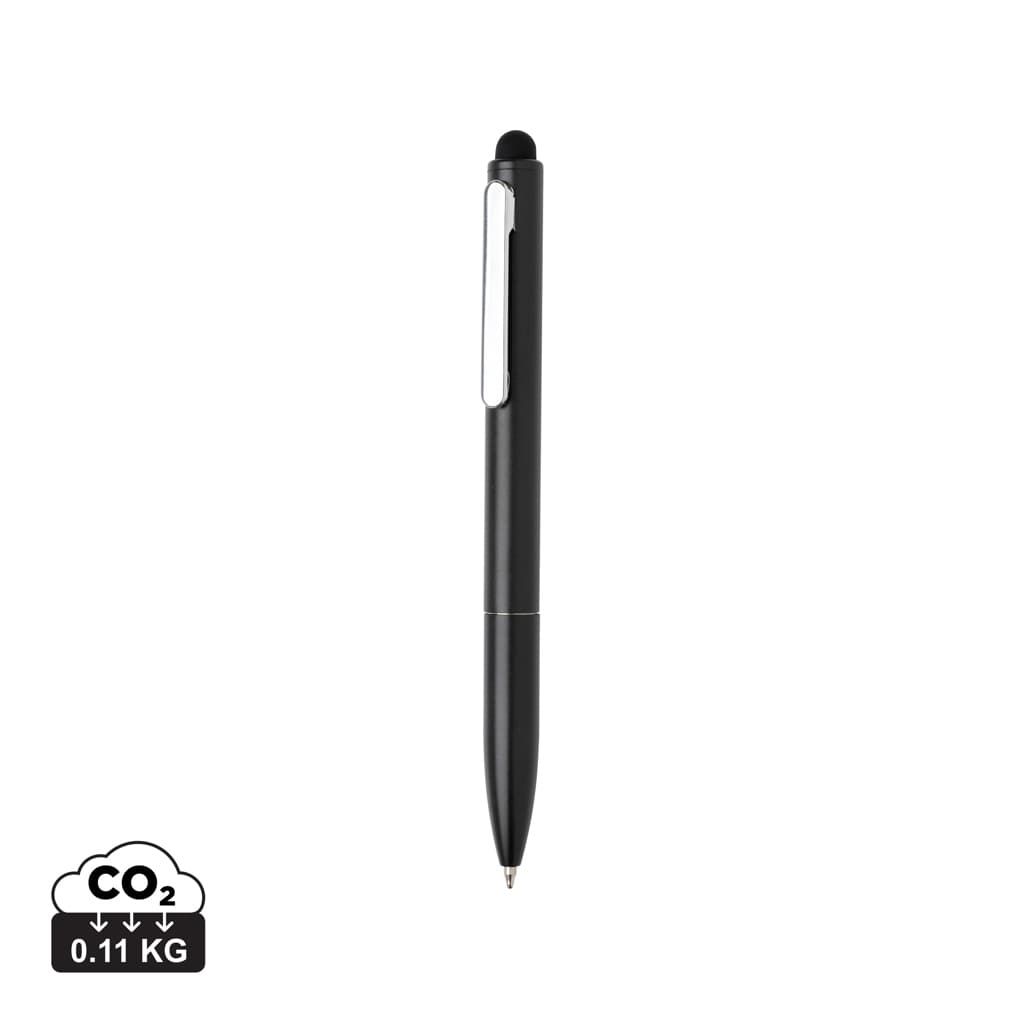 Penna Kymi in alluminio riciclato certificato RCS con stylus — Penne e matite