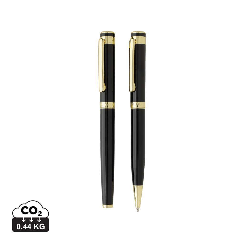 Swiss Peak Luca RCS recycled brass deluxe pen set — Writing Instruments promotional product