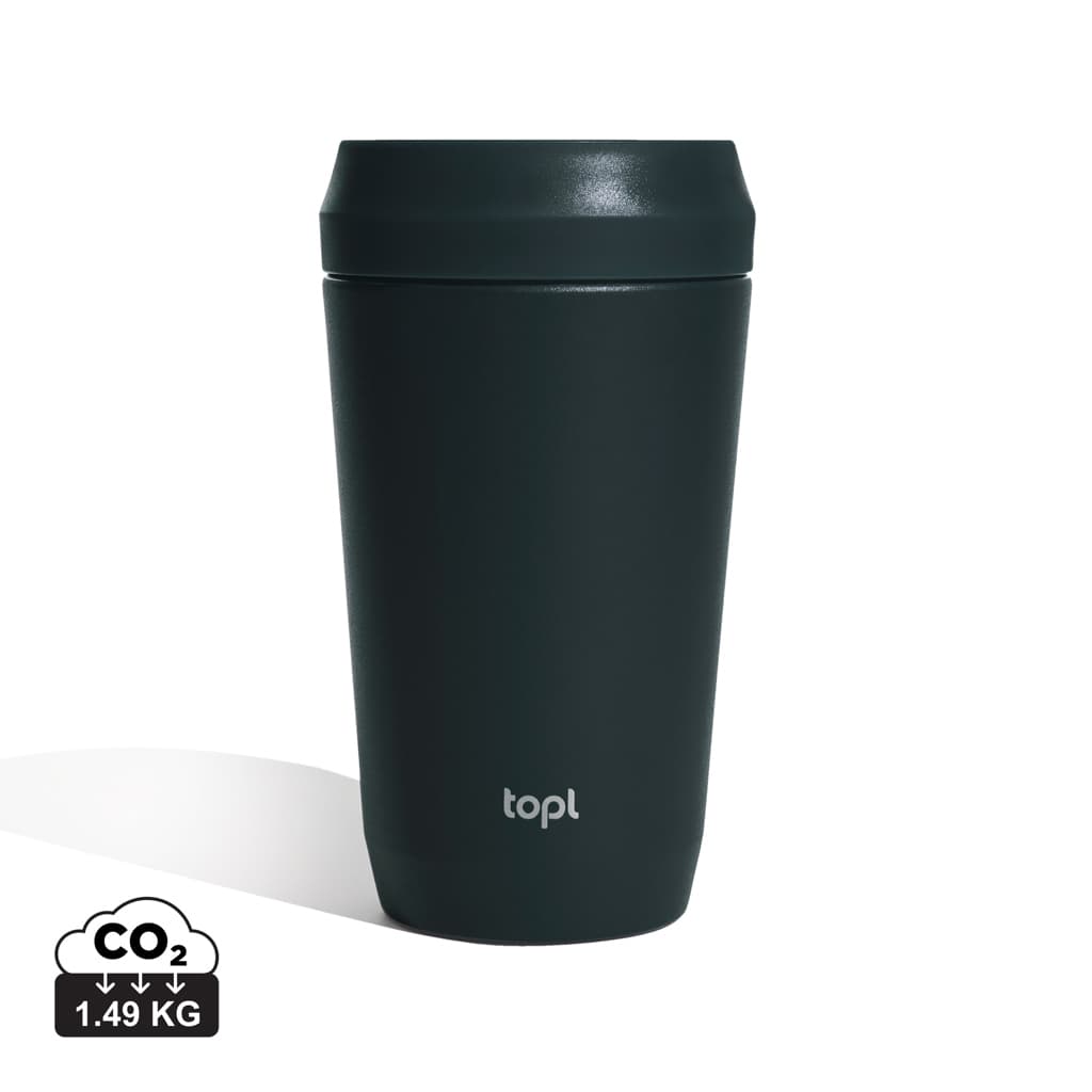 Topl Recycled Steel To Go Tumbler Patented 360 Lid 354ml — Drinkware promotional product